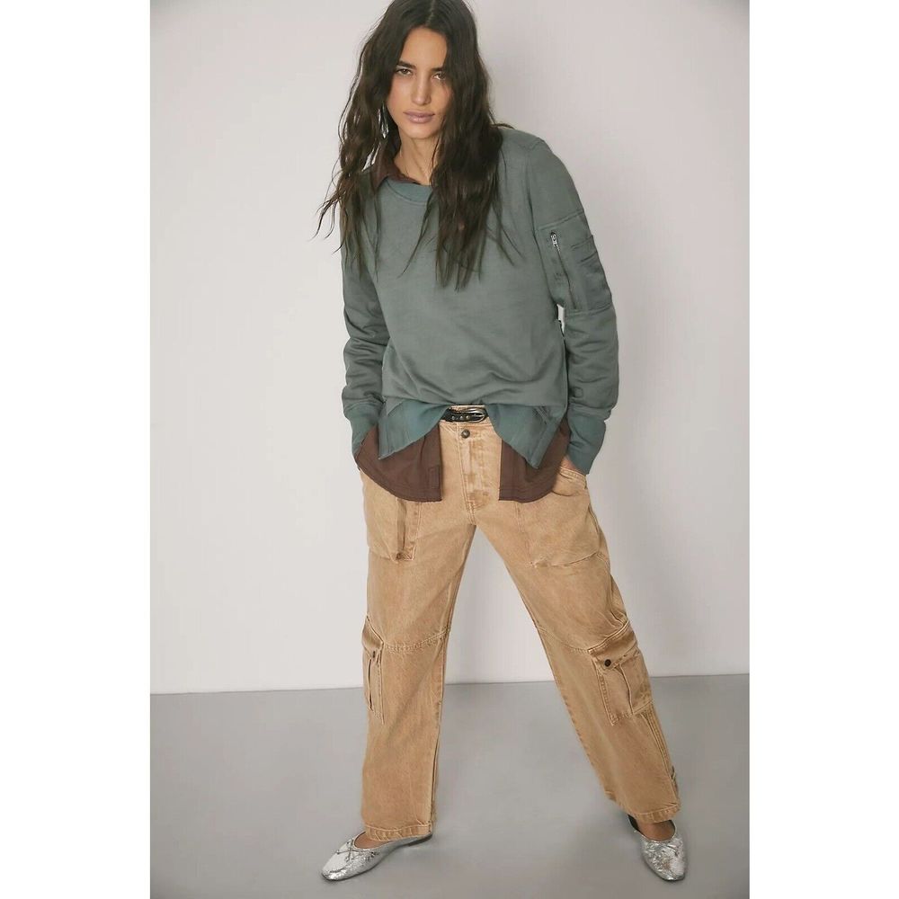New Free People x Nicholas K Bomber Sweat Size Xtra Small - Picture 1 of 6